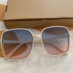 Women’s sunglasses pink blue white frame